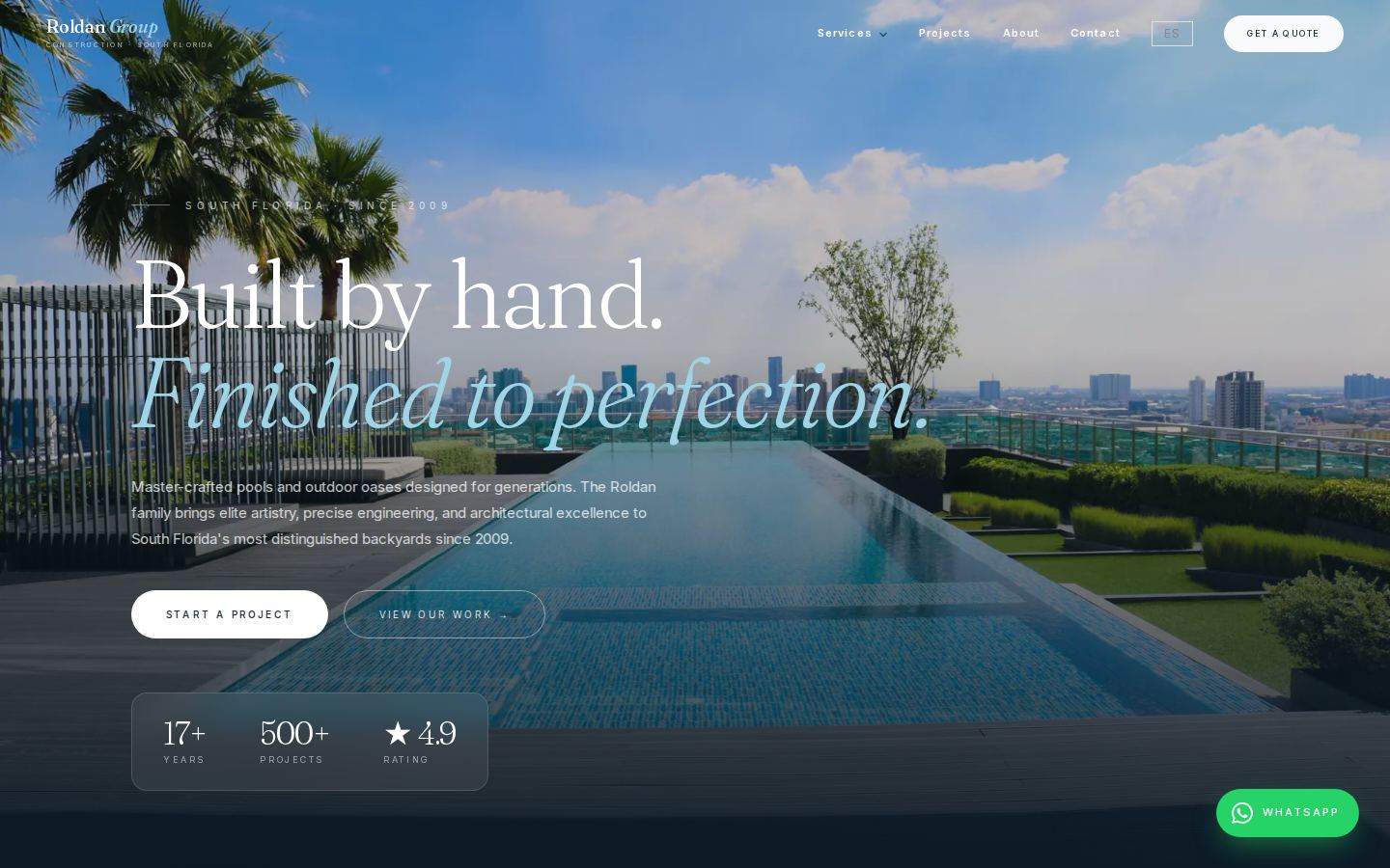 Roldan Group — the live site at desktop width