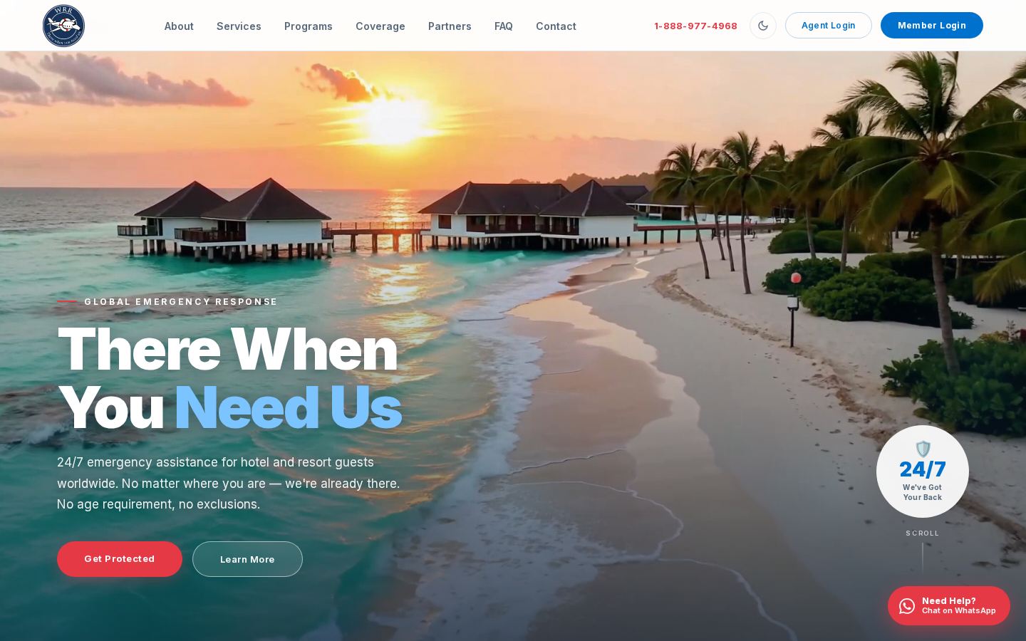 World Resort Rescue — the live site at desktop width