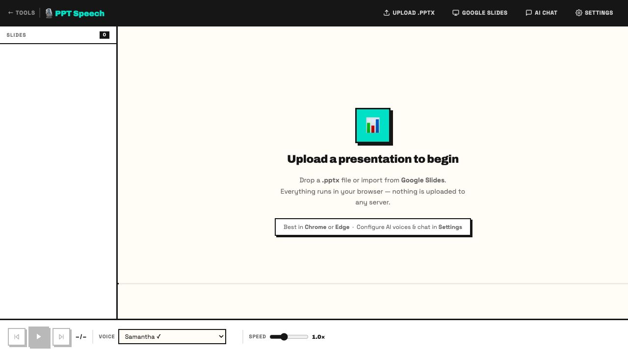 PowerPoint Speech Tool